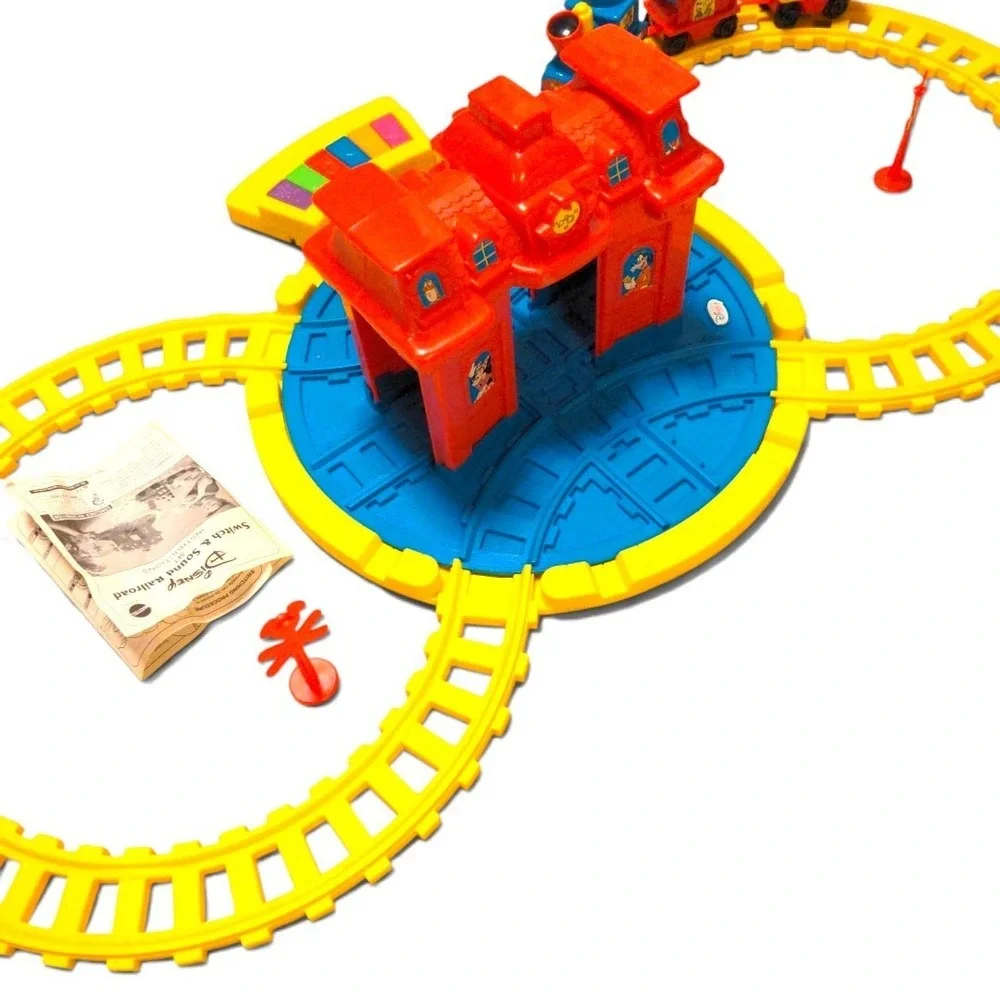 VTG 1994 Mattel Disney Switch Sound Railroad Train Set Mickey Complete #11919